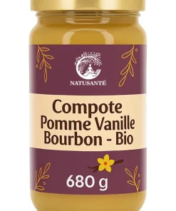 Alternative view of Compote pomme vanille bourbon – bio