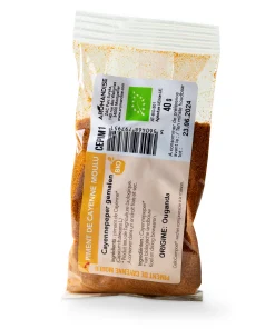 Piment de Cayenne moulu sachet zéro plastique
