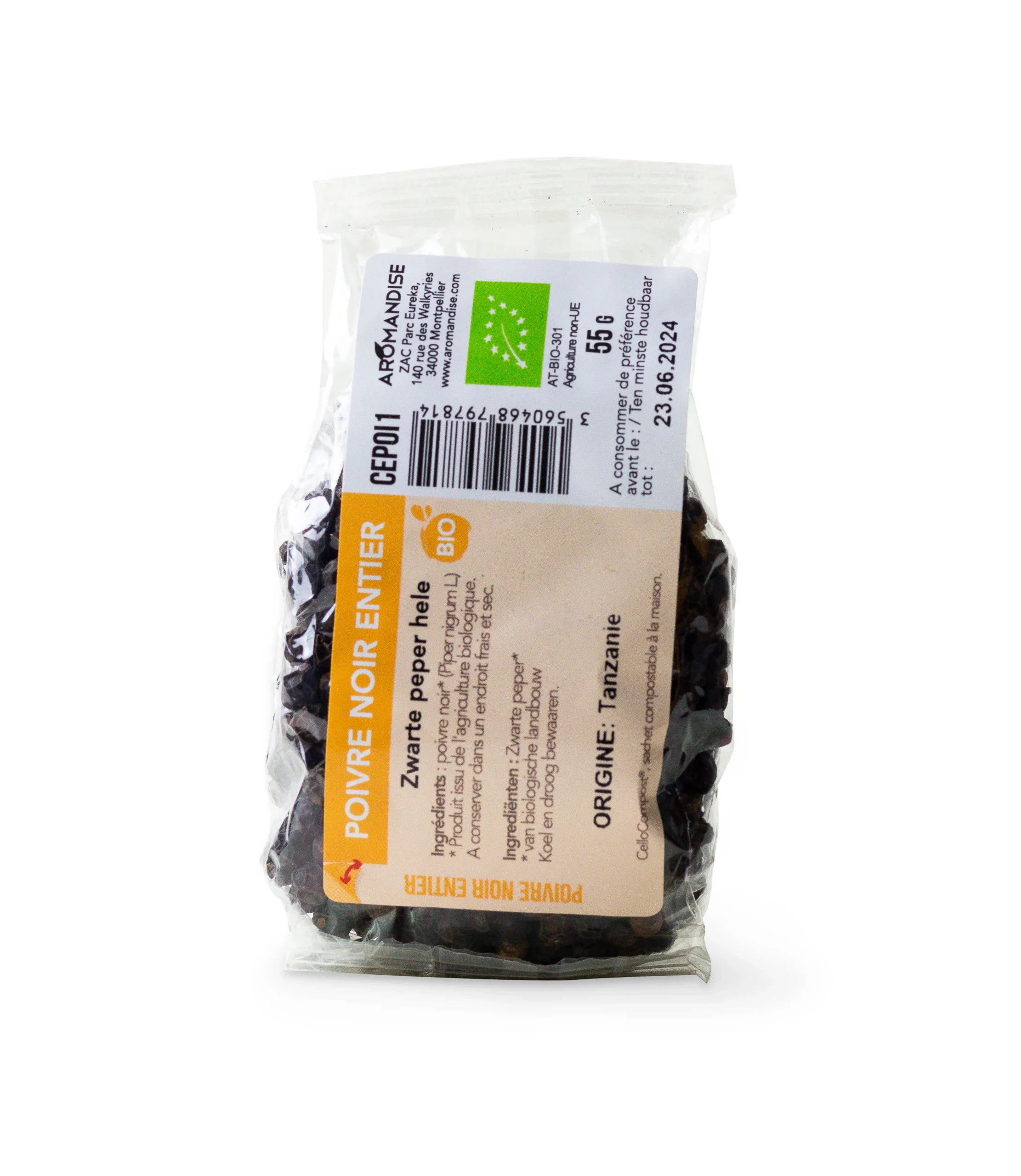 Poivre noir entier sachet zéro plastique – Image 2