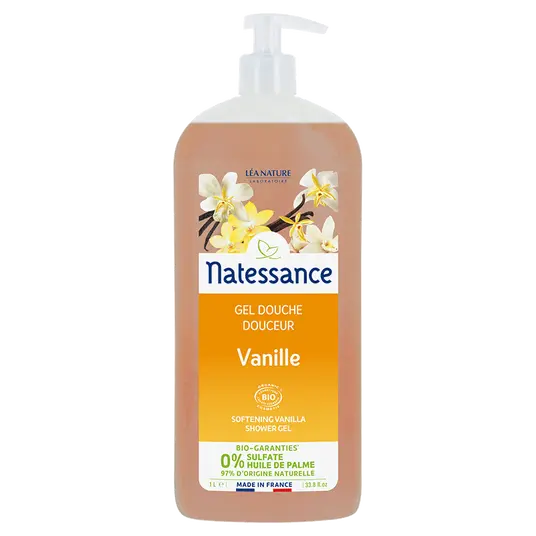 Gel Douche Douceur à la Vanille Bio 1 litre – Natessance