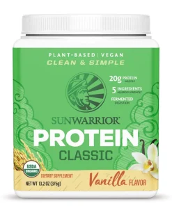 Sunwarrior Classic proteini – Vanilija, 375g – bio