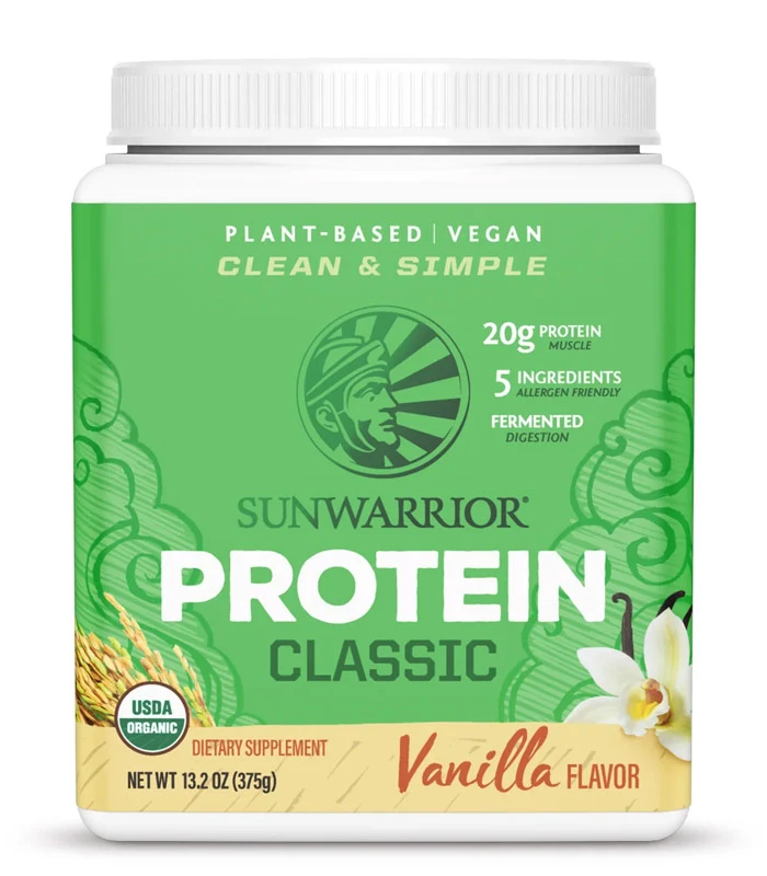 Sunwarrior Classic proteini – Vanilija, 375g – bio