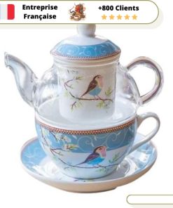 Théière en Verre pour Fleur de Thé 1L-1,8L