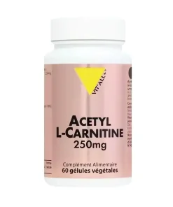 Acetyl L-Carnitine – 250 mg – 60 gélules – Vit’all+