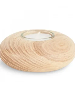 Alternative view of Bougeoir de table en bois de frêne blanc, 10 cm