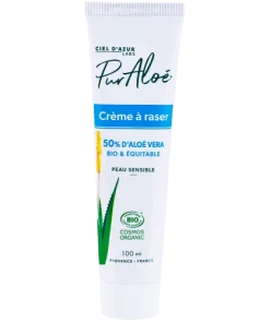 Crème à Raser 50 % d’Aloe Vera Bio 100 ml – Pur Aloe