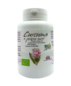 Curcuma et Poivre Noir – 300 mg – 200 gélules – GPH
