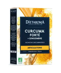 Alternative view of Curcuma gingembre – 20 ampoules – Dietaroma