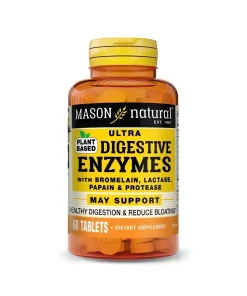 Enzymes Digestives – à base de plantes – 60 comprimés – Mason Natural