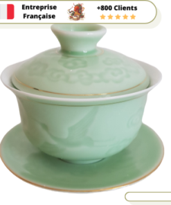 Alternative view of Théière en Porcelaine  Gaiwan Vert Celadon 175ml
