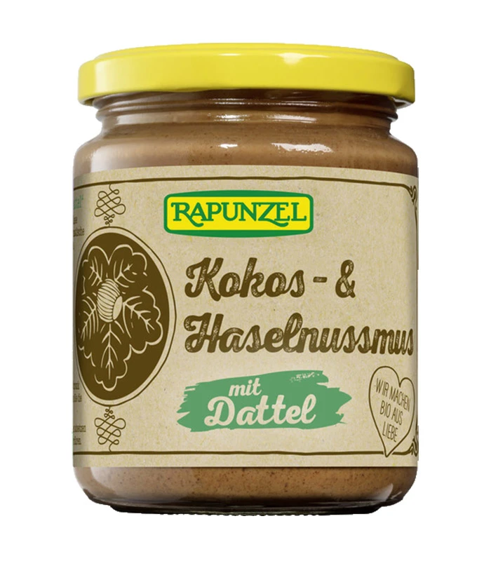 Rapunzel kokosova krema z lešniki sladkana z datlji, 250g – Image 2