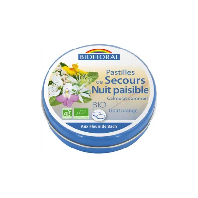 Pastilles Nuit Paisible aux Fleurs de Bach Bio 50 g – Biofloral