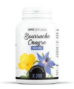 Alternative view of Onagre Bourrache – 503 mg – 200 capsules – GPH