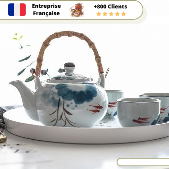 Service à Thé en Porcelaine 4 tasses 700ml – Image 8