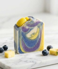 SAVON EN BARRE À L’HUILE D’OLIVE – ANANAS BLEUET
