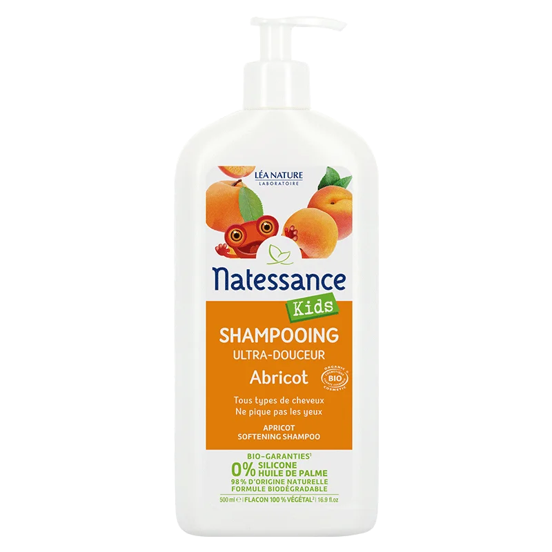 Shampooing Ultra-Douceur Kids à l’Abricot Bio 500 ml – Natessance