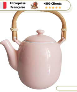 Théière en Porcelaine Rose Japonaise 600ml
