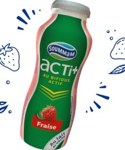YAOURT ACTI+ BIFIDUS Actif Fraise à Boire 100GR – Fraîcheur et Énergie- eChrily courses